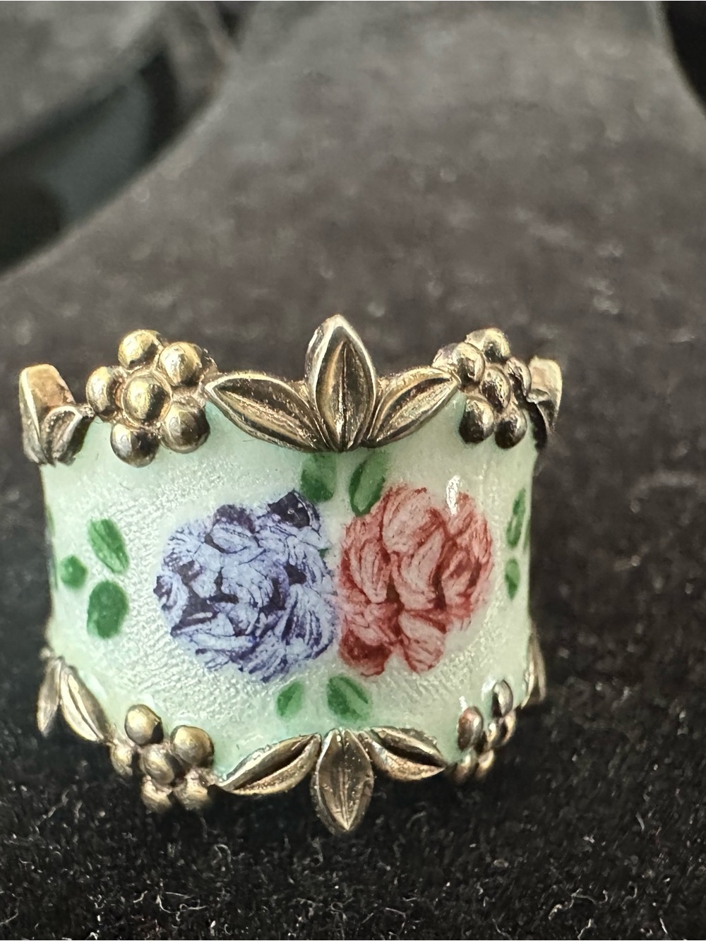 Joseph Esposito Guilloché Enamel Ring
